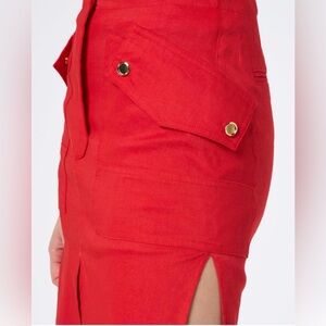 Pinko made in Italy slit Red Maxi Skirt